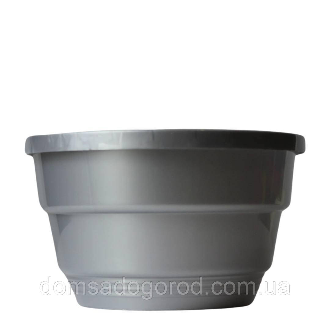 Горшок підвісний D 23. 3,7 л. "LOT PLAST" серебристі КОМПЛЕКТ з Гачком