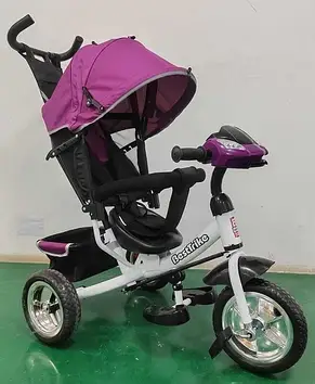 Велосипед триколісний дитячий з батьківською ручкою Best Trike 6588 / 64-973 (колеса спінена гума, USB, музика, світло), фото 1