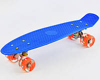 Скейт Пенні борд Best Board Dark Blue (74186) ET, код: 6978534