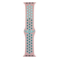 Ремешок для Apple Watch Band Silicone Nike + Protect Case 38 40mm Розово-Бирюзовый GG, код: 6974365