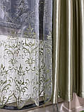 Комлект тюль и шторы. Готові штори. Комплект штор. Короткі штори. Штори до підвіконня, фото 5