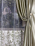 Комлект тюль и шторы. Готові штори. Комплект штор. Короткі штори. Штори до підвіконня, фото 10