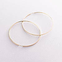 Сережки кільця в жовтому золоті (6.2 см) см (07191 Онікс DH, код: 6734630