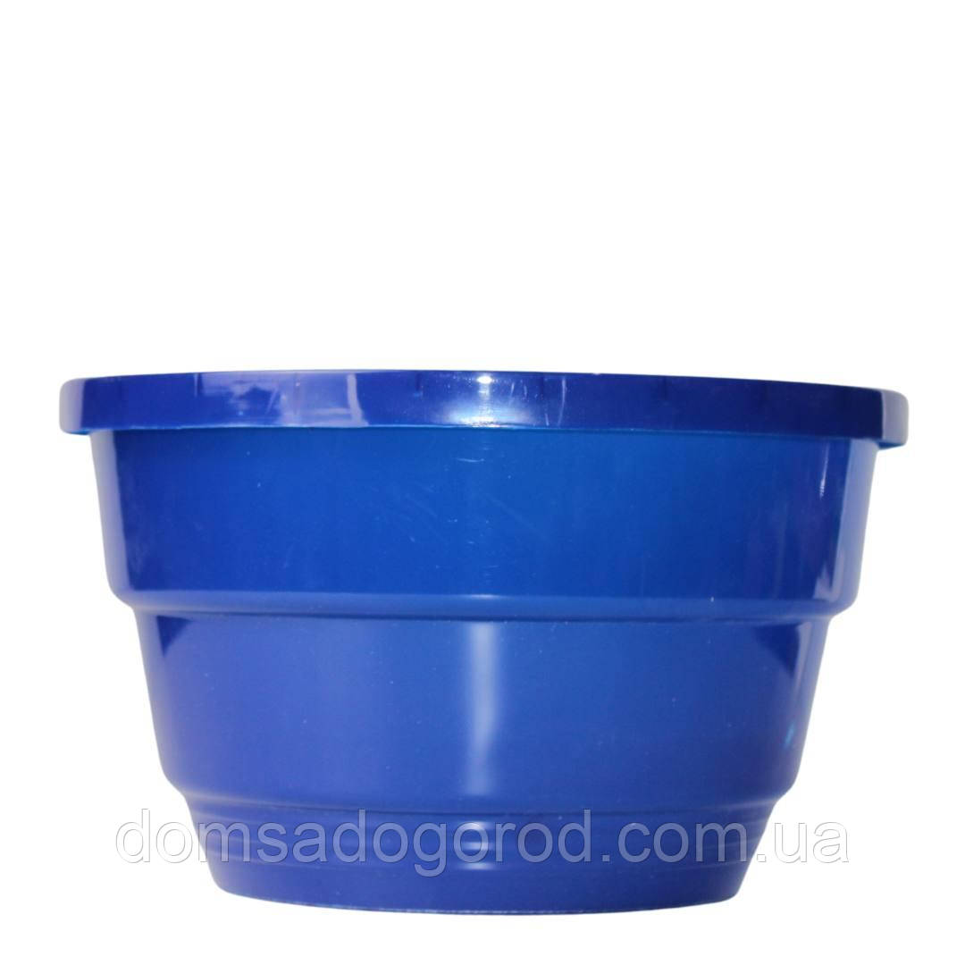 Горшок підвісний D 23. 3,7 л. "LOT PLAST" сині  КОМПЛЕКТ з Гачком