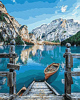 Картина за номерами BrushMe Човен біля озера Брайес 40х50 см BS29450 QT, код: 8263223