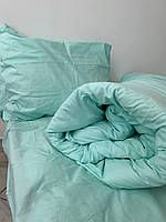 Комплект постельного белья Бязь голд люкс Бирюзовый Семейный размер 200х220, 2 пододеяльника