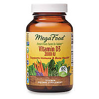Витамин D3 2000 IU, Vitamin D3, MegaFood, 60 таблеток EJ, код: 2337606