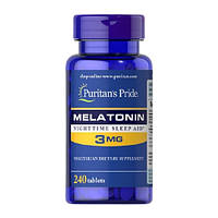 Мелатонін для сну Puritan's Pride Melatonin 3 mg 240 Tabs IN, код: 7520700
