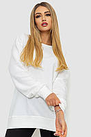 Батник женский однотонный двухнитка белый 129R0204 Ager Oversize PZ, код: 8388551