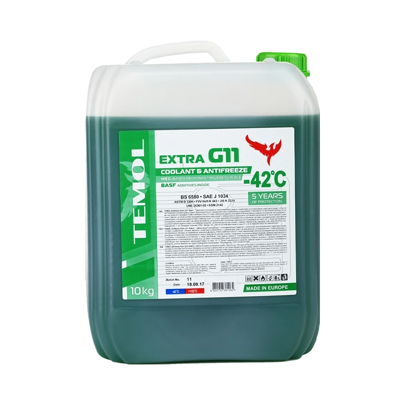 Антифриз TEMOL Antifreeze Extra G11 Green 10 л