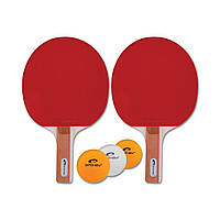 Набір для настільного тенісу Spokey Standart Set 2 ракетки 3 м'ячики (s0645) PZ, код: 1519119