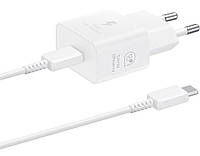 Сетевое зарядное устройство Samsung 25W Travel Adapter + Type-C cable White (EP-T2510XWEGEU) DH, код: 8376919