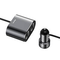 Автомобильное зарядное устройство Baseus 2 USB 3.1A + 2 Прикуривателя 80W CRDYQ-01 Черное DH, код: 7620038