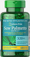 Экстракты ягод сереноа Puritan's Pride Saw Palmetto Extract 320 mg 60 Caps NX, код: 7537801