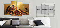 Модульная картина Декор Карпаты Vip Collection 120х80 см (VIP-M4-k20) UT, код: 978983