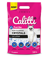 Наполнитель для кошек силикагель Calitti CRYSTALS горная свежесть 3,8 л GG, код: 7739987