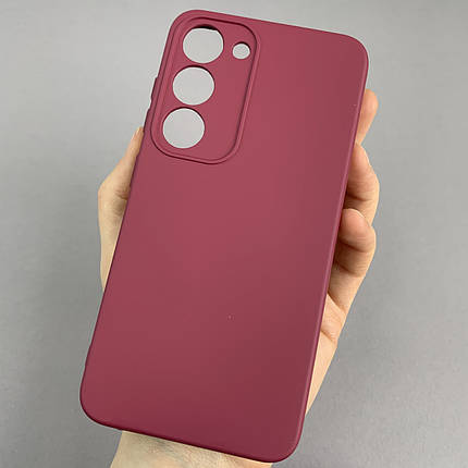 Чохол для Samsung Galaxy S23 матовий із захистом камери чохол на телефон самсунг с23 бордовий cfa, фото 1