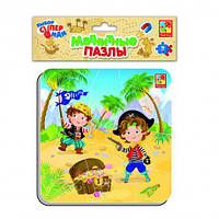 Магнитные пазлы Vladi Toys Пираты, 16 деталей (рус) VT3204-09 UL, код: 5550881