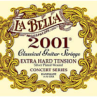 Струны для классической гитары La Bella 2001XH Classical Silver Plated Extra Hard Tension IN, код: 6555501