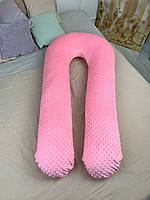 Подушка для беременных с наволочкой Coolki Минки Плюш Pink XL 120x75 QT, код: 6719548