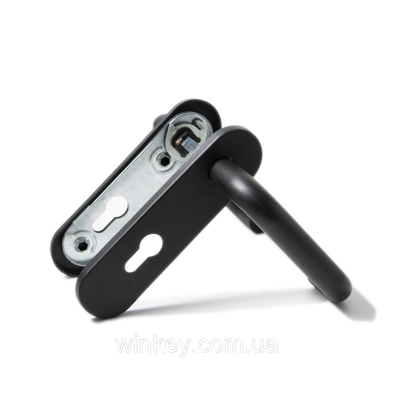 Ручка для металевих дверей ISEO 032415 чорна протипожежна протипожежна, фото 1