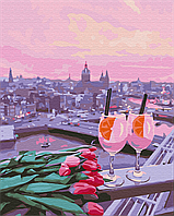Картина за номерами BrushMe Краєвид на рожевий захід 40х50 см BS35681 QT, код: 8263283
