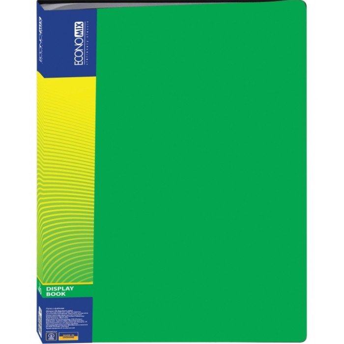 Папка А4 на 40 файлів E30604-04 зелена, фото 1