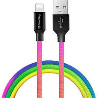 Кабель ColorWay USB-Lightning, 2.4А, 1м Multicolor (CW-CBUL016-MC) NB, код: 1901719