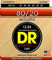 Струны для акустической гитары 6 шт DR HA-12 Hi-Beam 80 20 Bronze Acoustic Guitar Strings Lig DH, код: 2656612