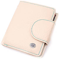 Кожаное портмоне с монетницей снаружи для женщин ST Leather 19455 Белый ET, код: 8388866