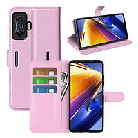 Чехол-книжка Litchie Wallet Poco F4 GT Light Pink VA, код: 8130720