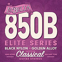 Струны для классической гитары La Bella 850-B Elite Black Nylon Golden Alloy Medium IN, код: 6555751
