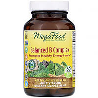 Сбалансированный комплекс витаминов В, Balanced B Complex, MegaFood, 60 таблеток SM, код: 2337664