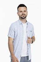 Рубашка с узором мужская Stendo 235053 M Голубой (2000989740223) z113-2024