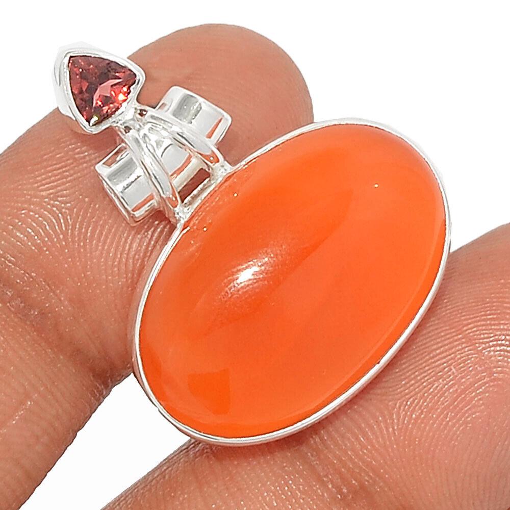 Сердолік срібний кулон, 2112КЛС