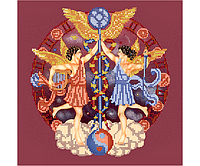 Схема для вышивки бисером Близнецы, размер 25х25 см, арт. 1483
