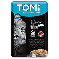 Влажный корм для кошек TOMi Salmon Trout с форелью и лососем 100 г (4003024465158) IN, код: 7774649