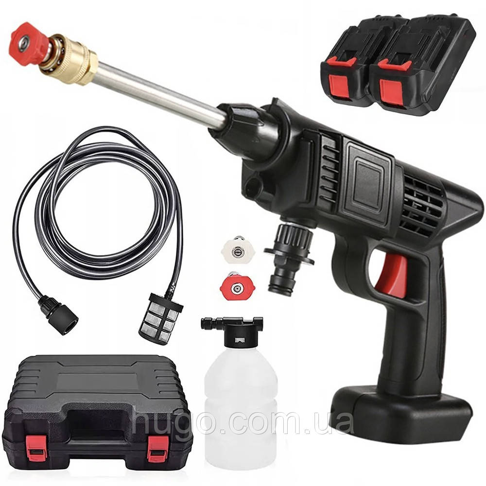 2 АКБ Акумуляторна мийка високого тиску 24V, в кейсі / Міні мийка для машини / Розпилювач пістолет, фото 1