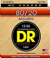 Струны для акустической гитары 6 шт DR HA-12 Hi-Beam 80 20 Bronze Acoustic Guitar Strings Lig PZ, код: 2656612