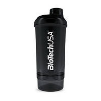 Шейкер BioTechUSA Wave+ Compact shaker 500ml +150ml container Panther Black UP, код: 7613153