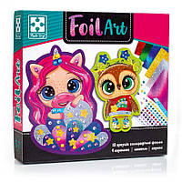 Набор для творчества Foil Art Очаровательные животные Vladi Toys VT4433-10 фольга, шпатель, с BM, код: 8323484