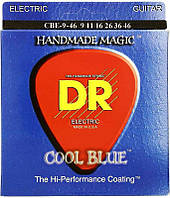 Струни для електрогітари DR CBE-9-46 Cool Blue Light Heavy Coated Electric Guitar Strings 9 4 IN, код: 6555814