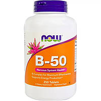 B-Комплекс 50, B-50, Now Foods, 250 таблеток BM, код: 6828115