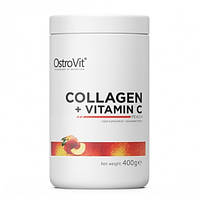 Хондропротектор для спорта OstroVit Collagen And Vitamin C 400 g 40 servings Peach GG, код: 7558876