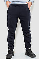 Спортивные штаны мужские на флисе однотонные темно-синий 190R236 Ager XL NB, код: 8387549