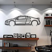 Настенная картина с автомобилем из дерева Audi R8 Coupe