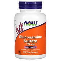 Препарат для суглобів і зв'язок NOW Foods Glucosamine Sulfate 750 mg 120 Veg Caps BM, код: 7576292