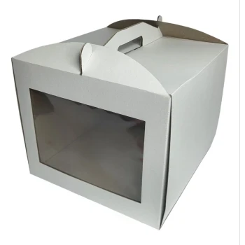 Коробка для торта Біла з вікном 300*300*250 мм.