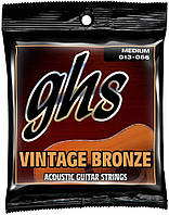 Струны для акустической гитары 6 шт GHS VN-M Vitage Bronze Medium Acoustic Guitar Strings 13 PZ, код: 2656704