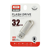 USB Флешка XO DK03 2in1 USB 3.0 Type-C 32Gb Silver